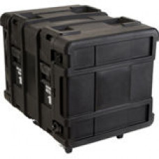 SKB 10U Roto Shock Rack - Internal Dimensions: 19" Width x 28.50" Depth x 17.75" Height - External Dimensions: 27.5" Width x 36.8" Depth x 27.8" Height - 35.04 gal - Latching Closure - Stackable - Polyethylene - Black - For R