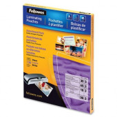 Fellowes Laminating Pouch Starter Kit, 130 pack - Laminating Pouch/Sheet Size: 9" Width x 3 mil Thickness - Type G - Glossy - for Photo, Document, Business Card, Luggage Tag, Letter - Durable - Clear - 130 / Pack 5208502