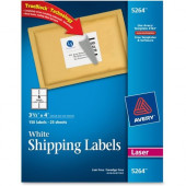 Avery &reg; TrueBlock(R) Shipping Labels, Sure Feed(TM) Technology, Permanent Adhesive, 3-1/3" x 4", 150 Labels (5264) - Permanent Adhesive - 3 21/64" Width x 4" Length - Rectangle - Laser, Inkjet - White - 6 / Sheet - 150 / Pack -