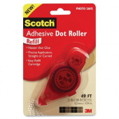 3m Scotch&reg; Adhesive Dot Roller Refill - 8 oz - 1 Each - Clear - TAA Compliance 6055R