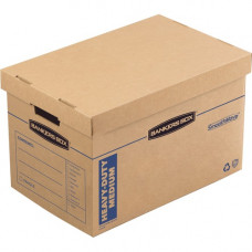 Fellowes Bankers Box Bankers&reg; Box Smoothmove&trade; Maximum Strength Moving Boxes, Medium, 8 Pack, 12"H x 12.25"W x 18.5"D (7710301) - Internal Dimensions: 12.25" Width x 18.50" Depth x 12" Height - External Dimen