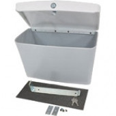 Ergotron SV Storage Bin - Internal Dimensions: 13" Width x 5.50" Depth x 9" Height - External Dimensions: 15.6" Width x 6.3" Depth x 10.3" Height - 12 lb - 6 x Bottle - Key Lock Closure - Gray - For Multipurpose 97-740