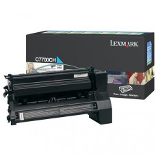 Lexmark High Yield Cyan Return Program Toner Cartridge (10,000 Yield) - Design for the Environment (DfE) Compliance C7700CH