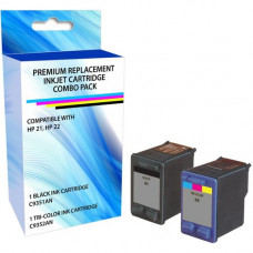 eReplacements C9509BN-ER Remanufactured Ink Cartridge 21 22 Black/Tricolor Combo Pack - Inkjet - 160 Pages Tri-color, 190 Pages Black C9509BN-ER