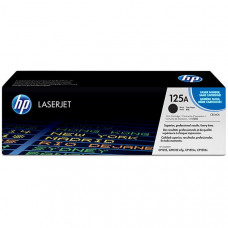 HP 125A (CB540A) Black Original LaserJet Toner Cartridge (2,200 Yield) - Design for the Environment (DfE), TAA Compliance CB540A