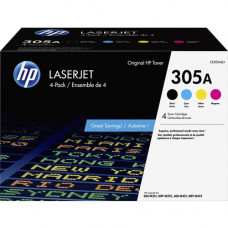 HP 305A (CE305AQ1) Toner Cartridge - Black, Cyan, Magenta, Yellow - Laser - 1520 Pages Black, 1800 Pages Cyan, 1800 Pages Magenta, 1800 Pages Yellow - 4 / Carton - TAA Compliance CE305AQ1