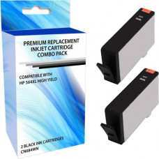 eReplacements CR302BC-ER Remanufactured High Yield Ink Cartridge 564XL Black Ink 2 Pack - Inkjet - High Yield - 550 Pages Black (Per Cartridge) - 2 Pack CR302BC-ER