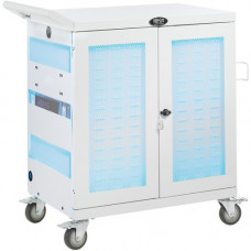 Tripp Lite CSC32USBWHG Hospital-Grade 32-Device UV Charging Cart, White - 2 Shelf - 4 Casters - Steel - 34.8" Width x 21.6" Depth x 36.1" Height - Steel Frame - White - For 32 Devices CSC32USBWHG