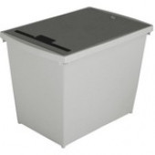 HSM Electronic Waste Collector [BD-EWC-44-720D] 720 Key Code - Lockable - 9 gal Capacity - Rectangular - Sturdy, Tamper Resistant, Key Lock - 13.1" Height x 11.9" Width x 17.8" Depth - High-density Polyethylene (HDPE) - Executive Gray HSM10