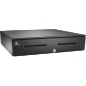 APG Series 4000 Cash Drawer - 5 Bill x 6 Coin - Dual Media Slot - Black - Powered USB - 4.4" H x 18" W x 16.7" D JB320-BL-1816-U6