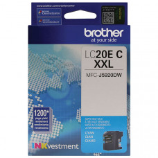 Brother Super High Yield XL Cyan Ink Cartridge (1,200 Yield) LC20EC