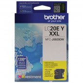 Brother Super High Yield XL Yellow Ink Cartridge (1,200 Yield) LC20EY