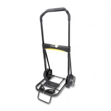 Kantek Ultra-Lite Folding Cart - Telescopic Handle - 200 lb Capacity - Steel, Aluminum - Black - 1 Each LGLC200