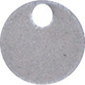 Panduit Marker tag, 1.00" circular, 304 Stainless Steel. - 1" Length x 1" Width - Round - 25 / Pack - 304 Stainless Steel - Natural MT1D-Q