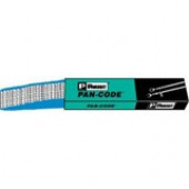 Panduit Wire & Cable Label - 1/4" Width x 1 1/2" Length - Rectangle - Black, White - Vinyl Cloth - 1 Card - TAA Compliance PCMCP-1-25