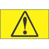 Panduit ID Label - "ATTENTION SYMBOL (ISO 3864)" - 1" Height x 1 1/2" Width x 1" Length - Rectangle - Black, Yellow - Polyester - 200 / Label - TAA Compliance PLD-52