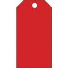 Panduit Safety Tag - 5.75" Length x 3" Width - Rectangular - 25 / Pack - Vinyl - Red - TAA Compliance PVT-179-Q