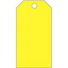 Panduit Safety Tag - 5.75" Length x 3" Width - Rectangular - 25 / Pack - Vinyl - Yellow - TAA Compliance PVT-95-Q