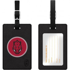 CENTON OTM Black Leather Classic Bag Tag University of Arkansas - Fayetteville - Synthetic Leather - Black S1-CBT-ARK2-00A