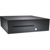 Apg Cash Drawer 100 Series Cash Drawer - 5 Bill - 8 Coin - 2 Media Slot - 4 Lock Position - Steel, ABS Plastic - Black - 4.9" Height x 16" Width x 16.8" Depth - TAA Compliance T320-BL1616-M3