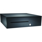 Apg Cash Drawer Series 100 1616 Cash Drawer - 5 Bill - 5 Coin - 2 Media SlotSerial Port, - Steel, ABS Plastic - Black - 4.9" Height x 16" Width x 19.5" Depth - TAA Compliance T484A-BL1616-C