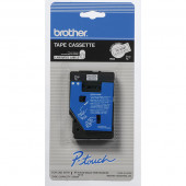 Brother 9mm (3/8") Black on White Laminated Tape (7.7m/25') (1/Pkg) - TAA Compliance TC-20Z1