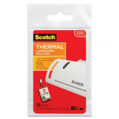 3m Scotch Thermal Laminating Pouches - Laminating Pouch/Sheet Size: 2.40" Width x 4.20" Length x 5 mil Thickness - Glossy - for Photo, ID Badge, Document, Lists, Card - Double Sided, Photo-safe - Clear - 10 / Pack - TAA Compliance TP5852-10