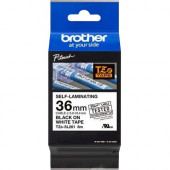 Brother Self-Laminating Tape - 1.42" - Rectangle - Black on White TZESL261