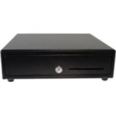 Apg Cash Drawer Vasario 1313 Cash Drawer - 4 Bill - 4 Coin - 1 Media Slot - 4 Lock PositionPrinter Driven - Plastic - Black - 3.9" Height x 13.1" Width x 13.1" Depth - TAA Compliance VB320-BL1313-B27