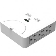 Inland 6 Outlets Walltap 2 USB Charging 3.1A 600 Joules - 6 x AC Power, 2 x USB - 1875 VA - 600 J - 120 V AC Input 03218