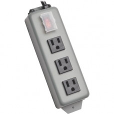 Tripp Lite Waber Industrial Power Strip Metal 5-15R 3 Outlet 5-15P 9&#39;&#39; Cord - NEMA 5-15P - 3 x NEMA 5-15R - 9 ft Cord - 15 A Current - 120 V AC Voltage - Surface-mountable, Floor-mountable, Wall-mountable/Desk-mountable 3SP9