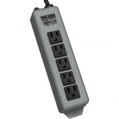 Tripp Lite Waber Power Strip Metal 5-15R 5 Outlet 5-15P 15&#39;&#39; Cord - NEMA 5-15P - 15ft - TAA Compliance 602-15