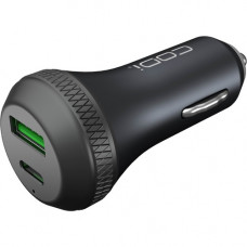 CODI Dual Car Charger with USB-C & Quick Charge 3.0 - 12 V DC, 24 V DC Input - 5 V DC/3 A, 9 V DC, 12 V DC Output A01049