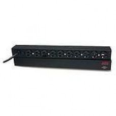 APC Basic Rack-Mount PDU - Power distribution strip (rack-mountable) - AC 120 V - 1.8 kW - input: NEMA 5-15 - output connectors: 10 (NEMA 5-15) - 1U - 19" - 12 ft cord - black - for P/N: SMX1000C, SMX1500RM2UC, SMX1500RM2UCNC, SMX750C, SMX750CNC, SRT