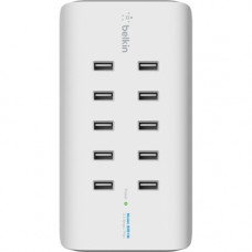 Belkin RockStar 10-Port USB Charging Station - 120 V AC, 230 V AC Input - 5 V DC/2.40 A Output B2B139