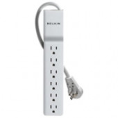 Belkin 6-Outlets Surge Suppressor - 6 Receptacle(s) - 720 J BSE600-06BLK-WM