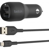 Belkin BOOST&uarr;CHARGE Auto Adapter - 5 V DC/4.80 A Output CCE002BT1MBK