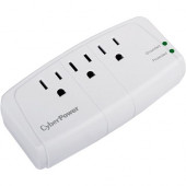 CyberPower CSB300W Essential 3-Outlets Surge Suppressor Wall Tap Plug - Plain Brown Boxes - 3 x NEMA 5-15R - 900 J - 125 V Input CSB300W