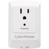 CyberPower CSP100TW Professional 1-Outlet Surge Suppressor with RJ-11 and Wall Tap Plug - Plain Brown Boxes - 1 x NEMA 5-15R - 900 J - 125 V Input CSP100TW