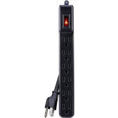 CyberPower GS608B 6-Outlet Power Strip - NEMA 5-15P - 6 x NEMA 5-15R - 8 ft Cord - Black GS608B