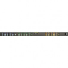 Vertiv Co Geist MN01X9W1-30L138-6PS15B0A10-S 30-Outlets PDU - Basic - 3P+E CA - 30 x U-Lock IEC 60320 C13 - 230 V AC - 0U - Vertical - Rack Mount - Rack-mountable - TAA Compliance I10022L