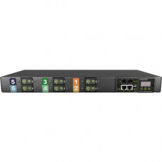 Vertiv Co Geist MN02E1R1-06L193-3TL56A0H10-S 6-Outlets PDU - Monitored - NEMA L22-30P - 6 x U-Lock IEC 60320 C13 - 230 V AC, 400 V AC - Network (RJ-45) - 1U - Horizontal - Rack Mount - Rack-mountable - TAA Compliance I20208L