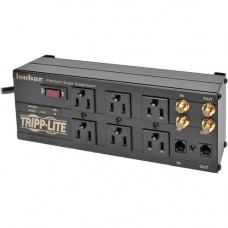 Tripp Lite Isobar Surge Protector Metal 6 Outlet RJ11 Coax 6&#39;&#39; Cord 3330 Joules - Receptacles: 6 x NEMA 5-15R - 3330J - TAA Compliance ISOBAR6DBS