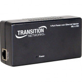 TRANSITION NETWORKS MiLAN EmPowered Ethernet MIL-L100i Power over Ethernet Injector - 240 V AC Input -48 V DC, 300 mA Output - 1 10/100Base-TX Input Port(s) - 1 10/100Base-TX Output Port(s) MIL-L100I-NA