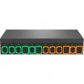 Vertiv Co Geist MNU3E2R1-12P848-3TL6A0E10-S 12-Outlets PDU - Switched - NEMA L6-30P - 8 x U-Lock IEC 60320 C13, 4 x U-Lock IEC 60320 C19 - 230 V AC - Network (RJ-45) - 2U - Horizontal - Rack Mount - Rack-mountable - TAA Compliance NU30076L