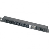 Panduit SmartZone M 10-Outlet PDU - NEMA L5-30P - 10 x NEMA 5-20R - 120 V AC - 2800 W - Network (RJ-45) - 1U - Horizontal - Rack Mount - TAA Compliance P1N1B1M2M10AKA0