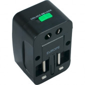 Qvs Premium World Power Travel Adaptor Kit with Surge Protection - Black PA