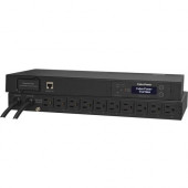 CyberPower PDU15M10AT Metered ATS PDU 120V 15A 1U 10-Outlets (2) 5-15P - 10 x NEMA 5-15R - 1U Horizontal Rackmount - RoHS Compliance PDU15M10AT