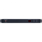 CyberPower Metered PDU15M2F10R 12-Outlets PDU - 12 x NEMA 5-15R - 1U Rack-mountable, Zero U Vertical Rackmount - RoHS Compliance PDU15M2F10R