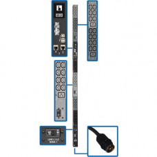 Tripp Lite 3-Phase PDU Switched 14.5kW 200/208/240V 24 C13; 6 C19; CS8365C - Switched - Hubbell CS8365C - 6 x IEC 60320 C19, 24 x IEC 60320 C13 - 230 V AC - Network (RJ-45) - 0U - Vertical - MountRack-mountable - TAA Compliant - TAA Compliance PDU3EVSR10H